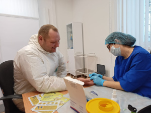 Специалисты учреждения провели выездную тематическую акцию по раннему предупреждению и выявлению рисков развития сахарного диабета на предприятии «Талспецстрой»  