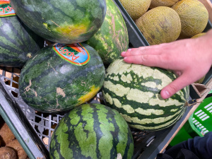 А на прилавках уже и первые арбузы появились...